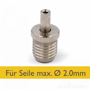 Drahtseilhalter / Gripper M8 Innengewinde – Für Seile 1,5–2,0 Mm, Vernickelt